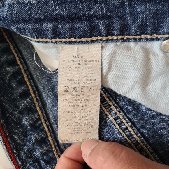 ❤️VGUC Tommy Hilfiger Medium Blue Wash y2k Slit Ankle Straight Leg Denim Jeans 8 - Picture 14 of 15